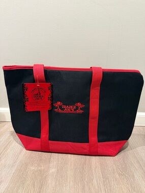 Trader Joe's Extra Large 7 Gallon Black Red Insulated Reusable Bag Cooler